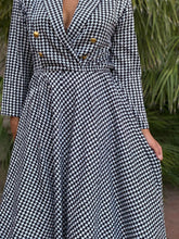 Load image into Gallery viewer, &quot;CHECK MATE&quot; 80&#39;S PRINT DRESS