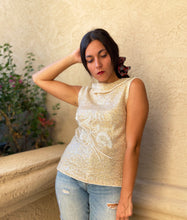 Load image into Gallery viewer, &quot;BUTTERCUP&quot; 60&#39;S SEQUIN TANK