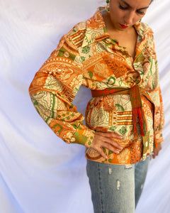 "CASUAL FRIDAY" 70'S BLOUSE