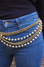 Load image into Gallery viewer, &quot;LADY PEARL&quot; 80&#39; PEARL CHAIN BELT