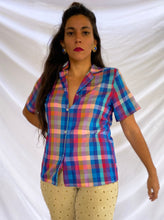 Load image into Gallery viewer, &quot;COLORFUL STREETS&quot; 80&#39;S CHECK BUTTONDOWN