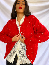 Load image into Gallery viewer, &quot;DRESSED UP IN LOVE&quot; 80&#39;S HEART CARDIGAN