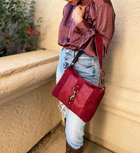 "SEDONA CANYON" 60'S SUEDE LEATHER BAG