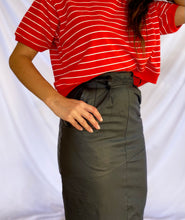 Load image into Gallery viewer, &quot;COLD HEART&quot; Y2K HIGH WAIST LEATHER SKIRT