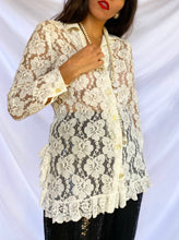 Load image into Gallery viewer, &quot;DELICATE THINGS&quot; 70&#39;S LACE BLOUSE