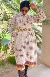 "BED TO BRUNCH" 70'S HENLEY DRESS