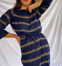 Load image into Gallery viewer, &quot;CASUAL STROLL&quot; 70&#39;S STRIPE DRESS
