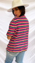 Load image into Gallery viewer, &quot;LIVE IN COLOR&quot; 80&#39;S STRIPE BLAZER
