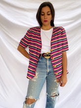 Load image into Gallery viewer, &quot;LIVE IN COLOR&quot; 80&#39;S STRIPE BLAZER