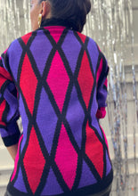 Load image into Gallery viewer, &quot;SUPER GOOD&quot; 80&#39;S DIAMOND PRINT SWEATER