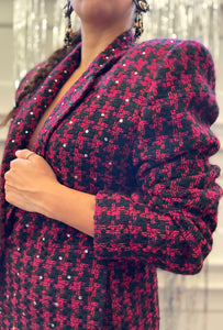 "SUPER JAZZED" 80'S RHINESTONE BLAZER