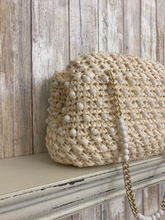 Load image into Gallery viewer, &quot;SUMMER SNOWFALL&quot; 60&#39;S RAFFIA BAG